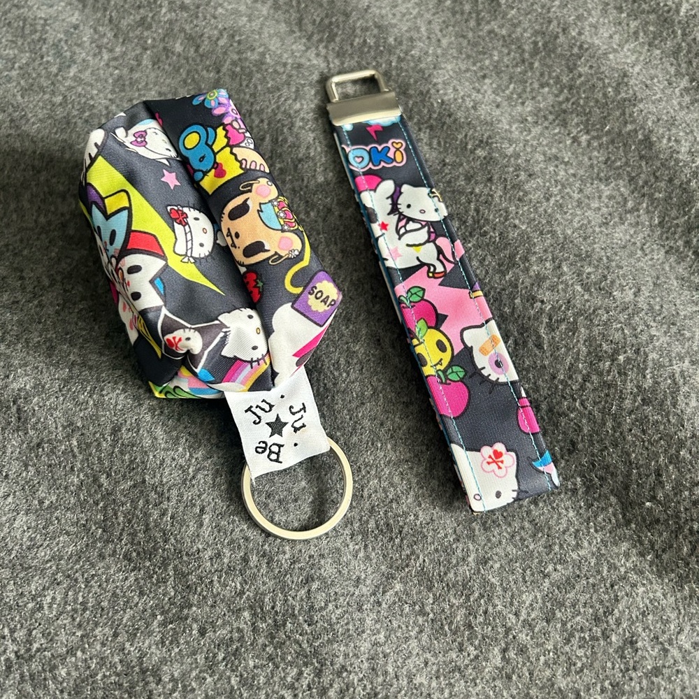 Ju-Ju-Be Hello Kitty Dream World custom pouch and key chain in EUC.